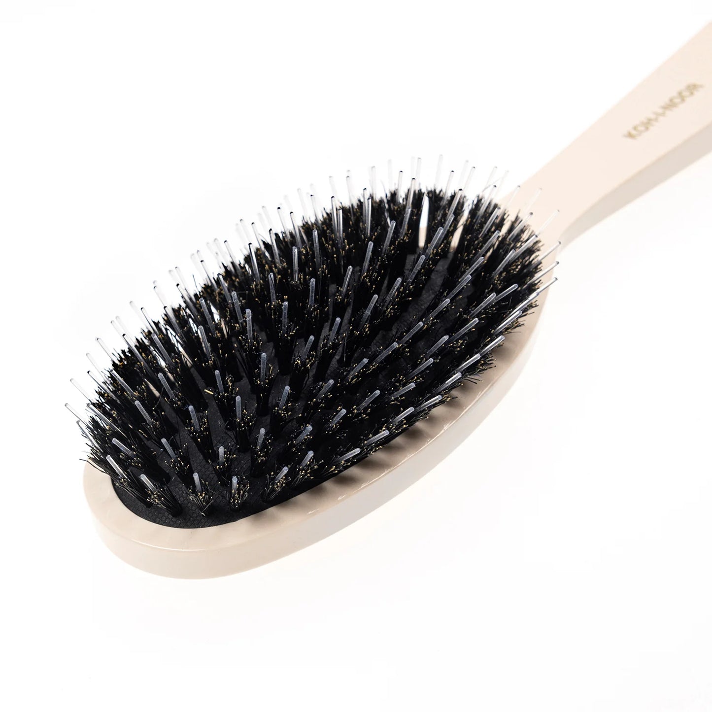 Pastel Pneumatic Large Hair Brush with Boar Bristles and Nylon Pins IVORY