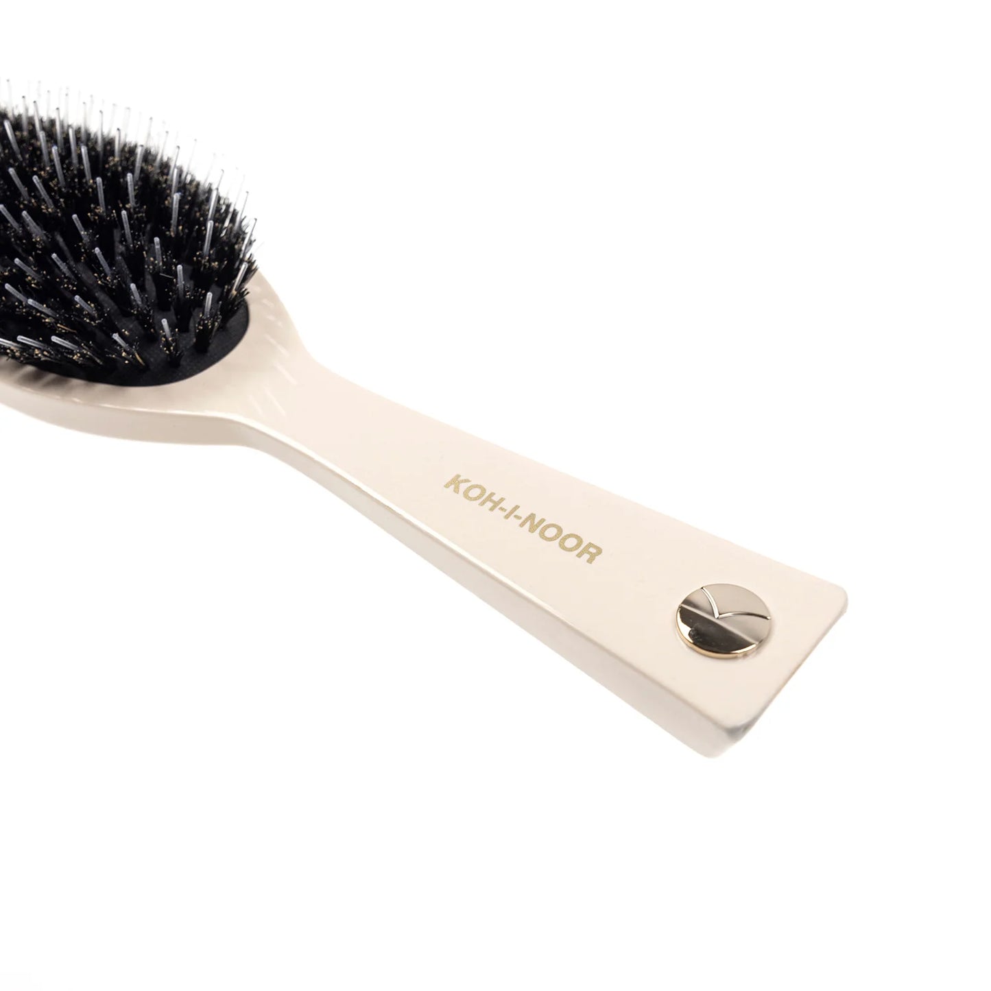 Pastel Pneumatic Large Hair Brush with Boar Bristles and Nylon Pins IVORY