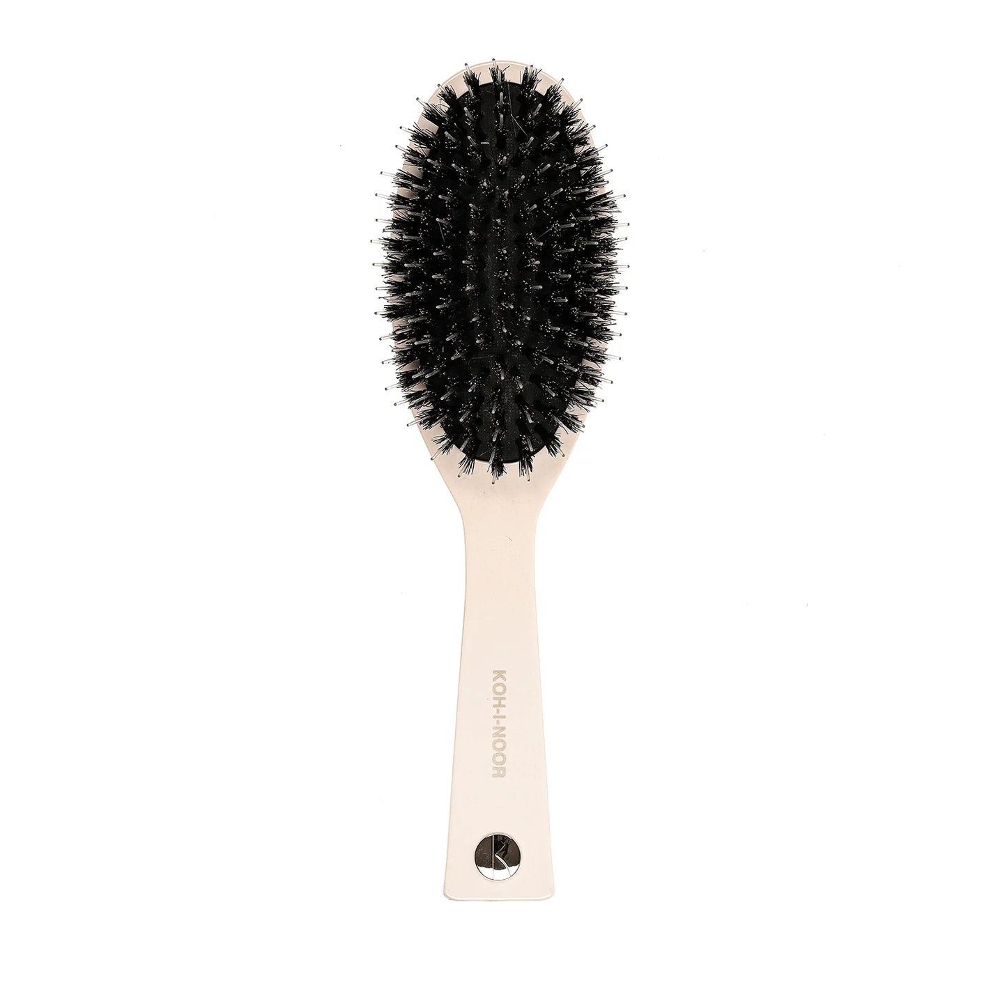 Pastel Pneumatic Large Hair Brush with Boar Bristles and Nylon Pins IVORY
