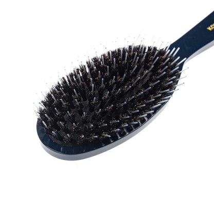 Pastel Pneumatic Large Hair Brush with Boar Bristles and Nylon Pins BLUE