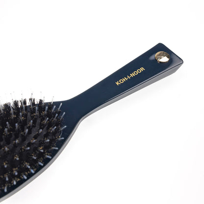 Pastel Pneumatic Large Hair Brush with Boar Bristles and Nylon Pins BLUE