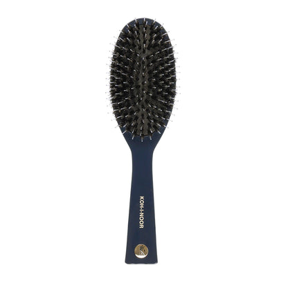 Pastel Pneumatic Large Hair Brush with Boar Bristles and Nylon Pins BLUE