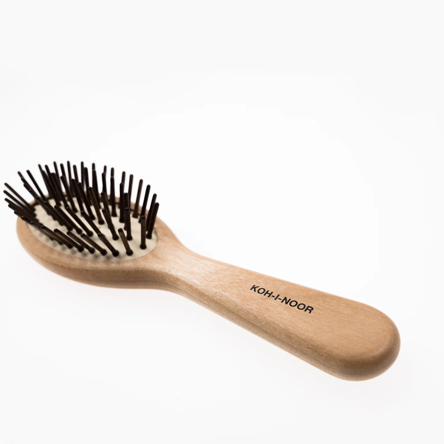 Wood Pneumatic Hair Brush with Wood Pins Oval Medium