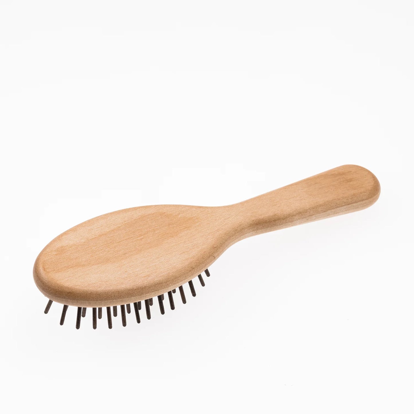Wood Pneumatic Hair Brush with Wood Pins Oval Medium