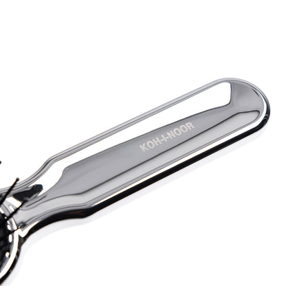 Metallic Pocket Pneumatic Hair Brush with Plastic Pins Oval Medium CHROME