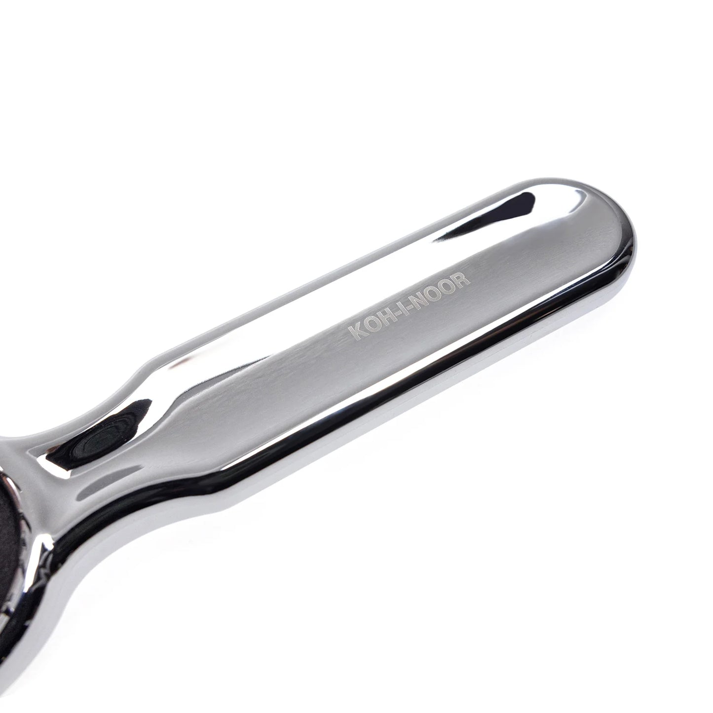 Metallic Large Oval Pneumatic Hair Brush  With Chrome Plated Metal Pins CHROME