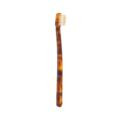 Coccola Tiny Head Toothbrush Medium Natural Bristles Tortoiseshell