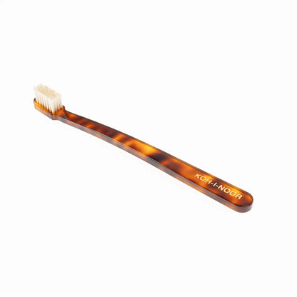 Coccola Tiny Head Toothbrush Medium Natural Bristles Tortoiseshell