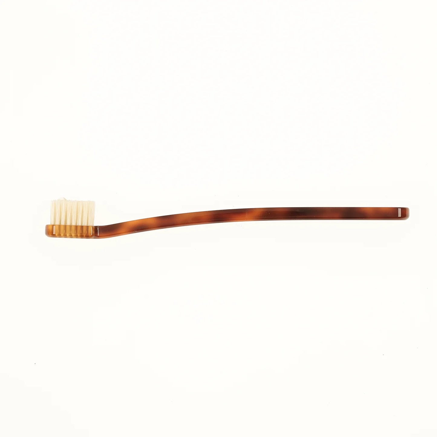 Coccola Tiny Head Toothbrush Medium Natural Bristles Tortoiseshell