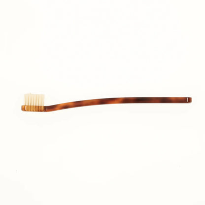 Coccola Tiny Head Toothbrush Medium Natural Bristles Tortoiseshell