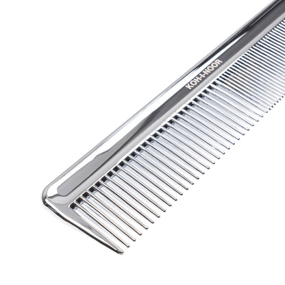 Metallic Wide and Close Spread Teeth Comb CHROME
