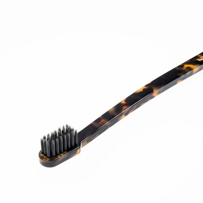 Coccola Tiny Head Toothbrush Soft Carbon Nylon Bristles Tortoiseshell