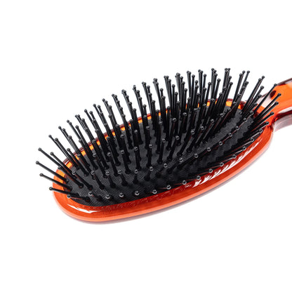 All Season Oval Large Pneumatic Hair Brush with Plastic Pins CORAL