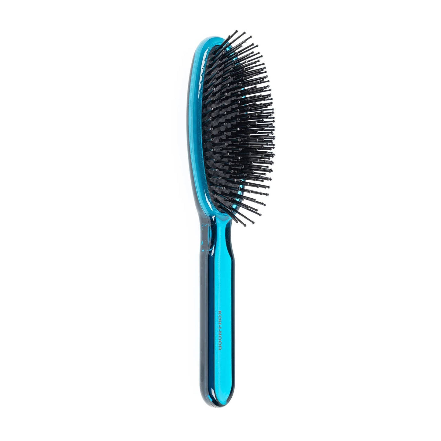 All Season Oval Large Pneumatic Hair Brush with Plastic Pins BLUE