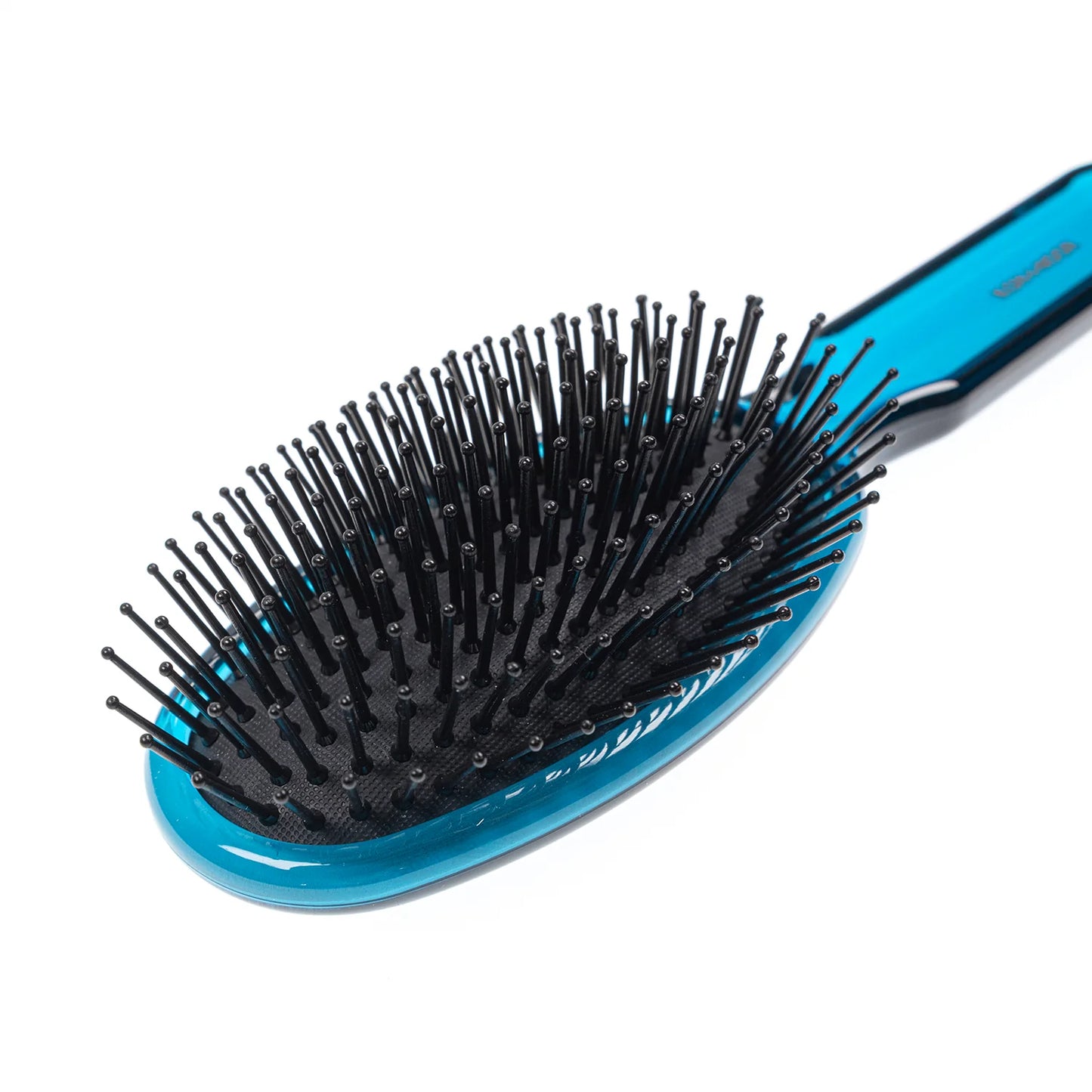 All Season Oval Large Pneumatic Hair Brush with Plastic Pins BLUE
