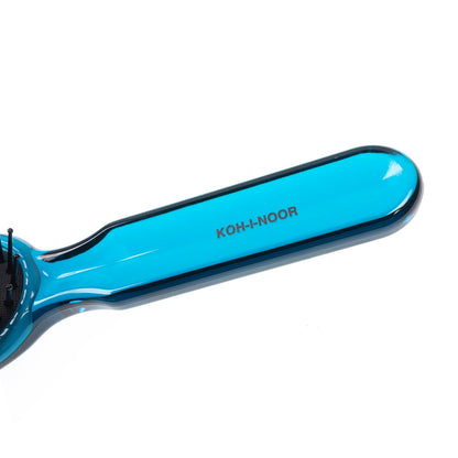 All Season Oval Large Pneumatic Hair Brush with Plastic Pins BLUE