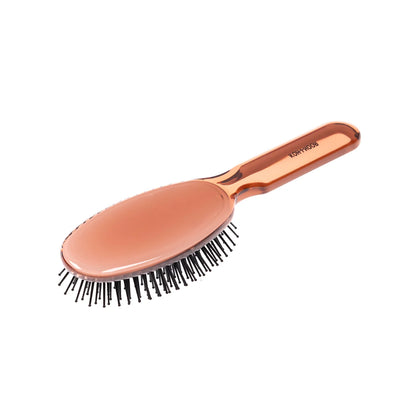 All Season Oval Large Pneumatic Hair Brush with Plastic Pins ROSE