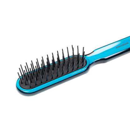All Season Hair Brush with Plastic Pins, Hairdryer Resistant. Rectangular Medium BLUE