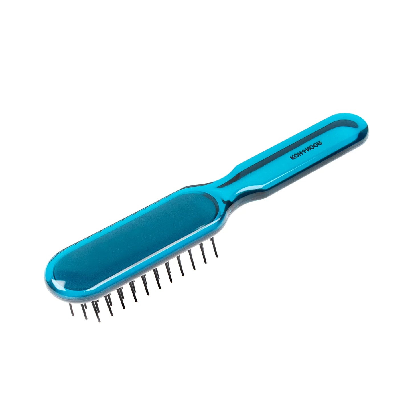 All Season Hair Brush with Plastic Pins, Hairdryer Resistant. Rectangular Medium BLUE