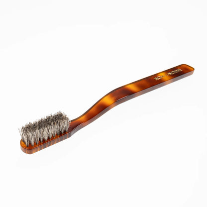 Tortoiseshell Toothbrush Extra Soft Natural Badger Bristles Big Head