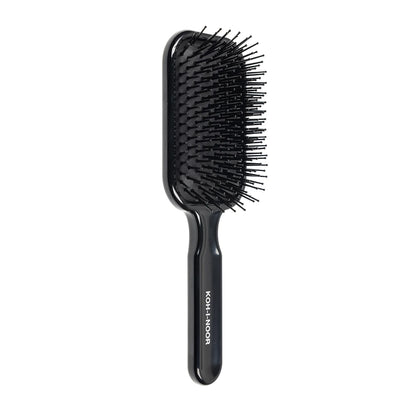 Professional Pneumatic Hair Brush with Wood Pins. Rectangular Large BLACK