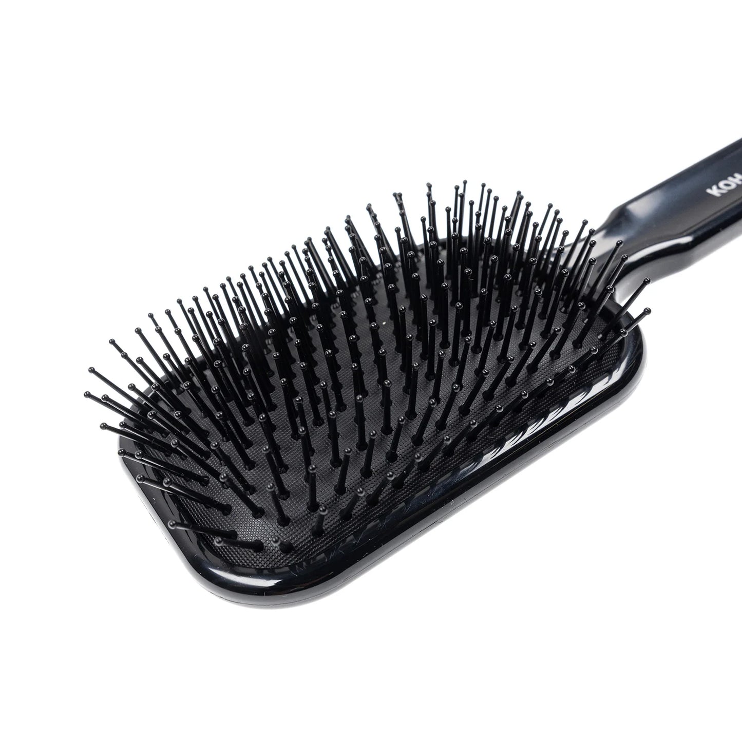 Professional Pneumatic Hair Brush with Wood Pins. Rectangular Large BLACK