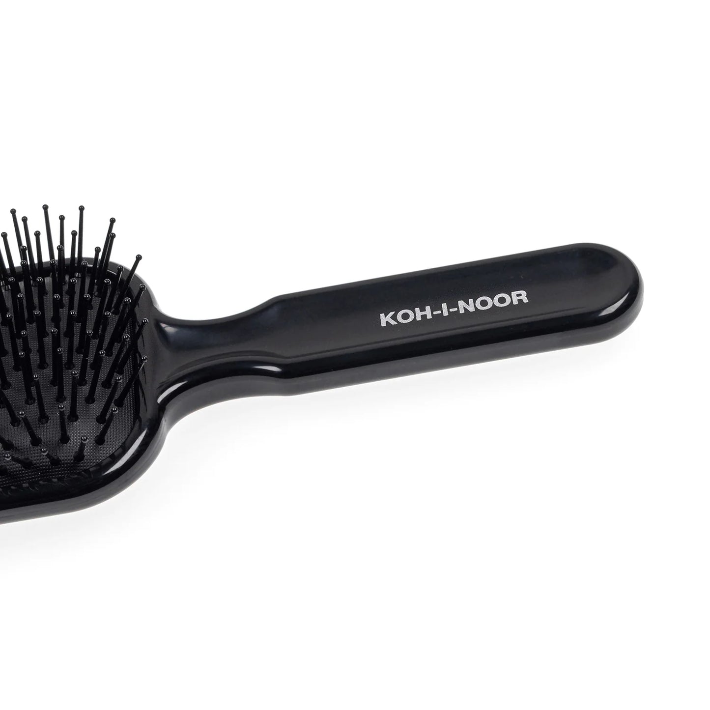 Professional Pneumatic Hair Brush with Wood Pins. Rectangular Large BLACK
