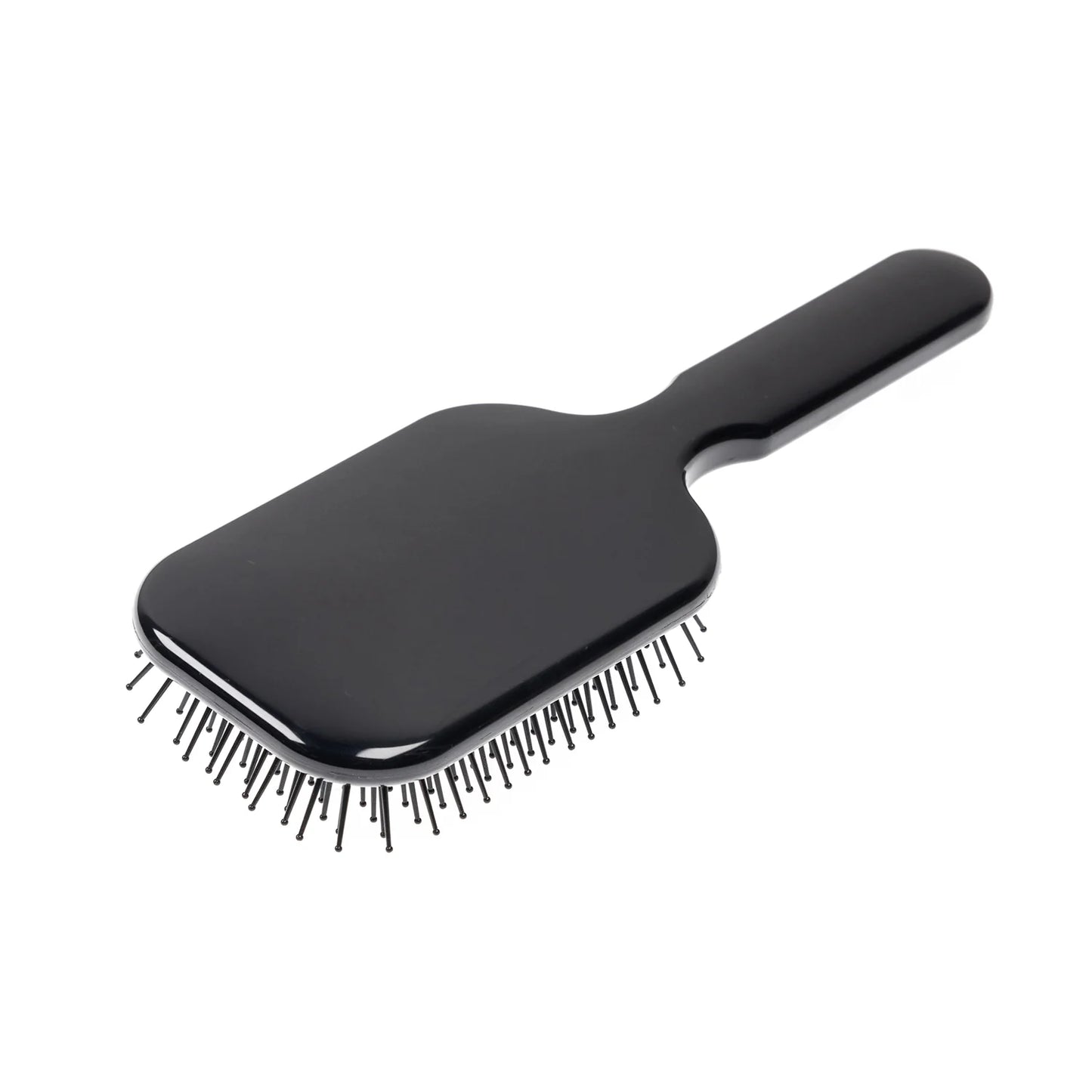 Professional Pneumatic Hair Brush with Wood Pins. Rectangular Large BLACK