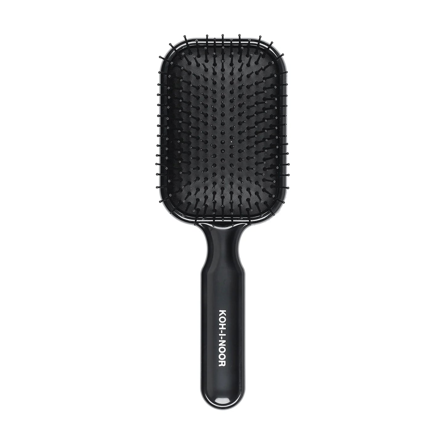Professional Pneumatic Hair Brush with Wood Pins. Rectangular Large BLACK