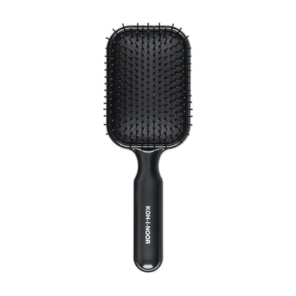 Professional Pneumatic Hair Brush with Wood Pins. Rectangular Large BLACK