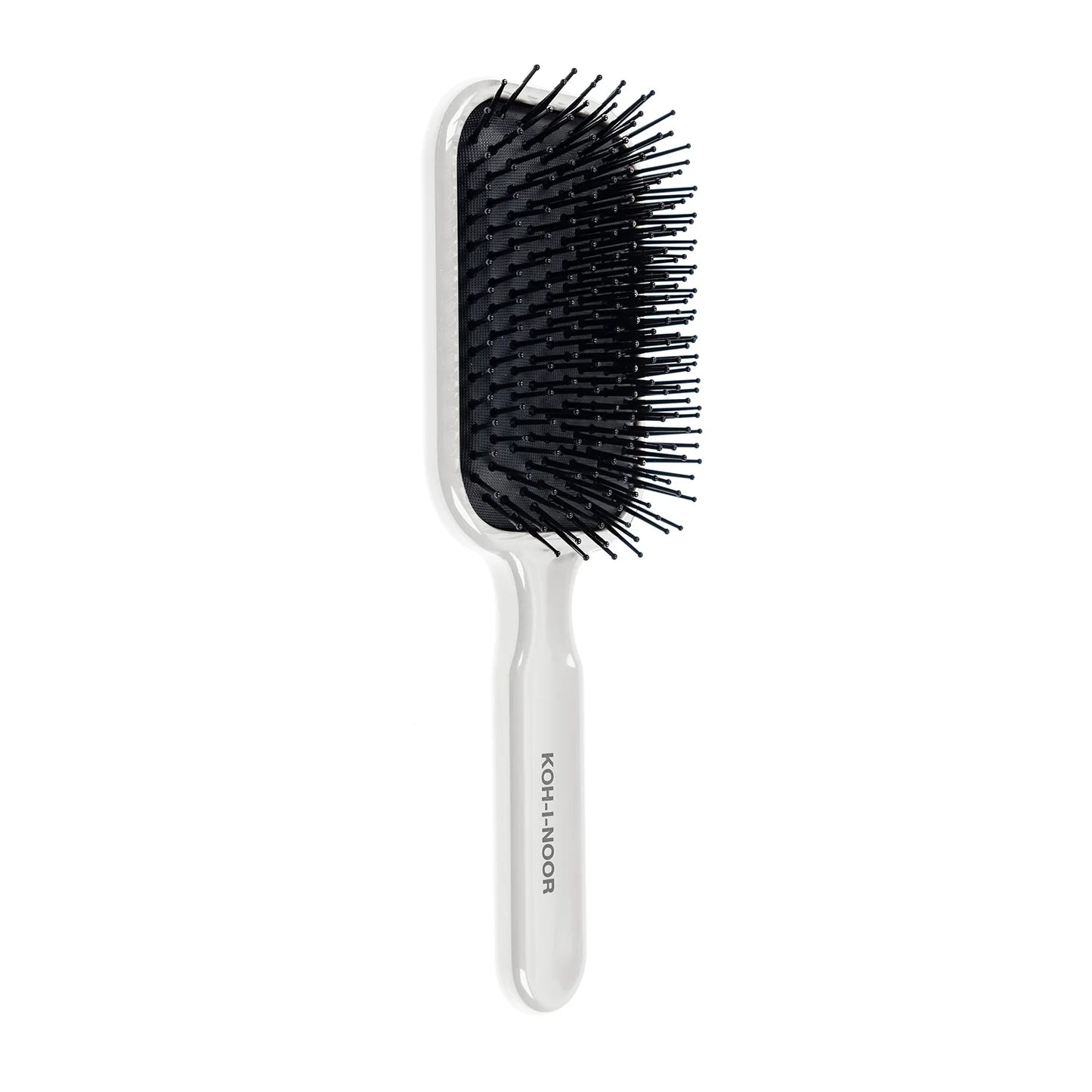 Professional Pneumatic Hair Brush with Wood Pins. Rectangular Large WHITE
