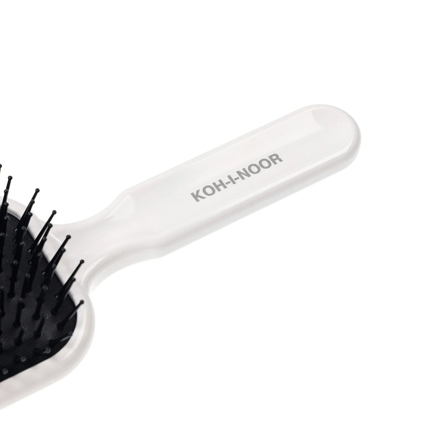 Professional Pneumatic Hair Brush with Wood Pins. Rectangular Large WHITE