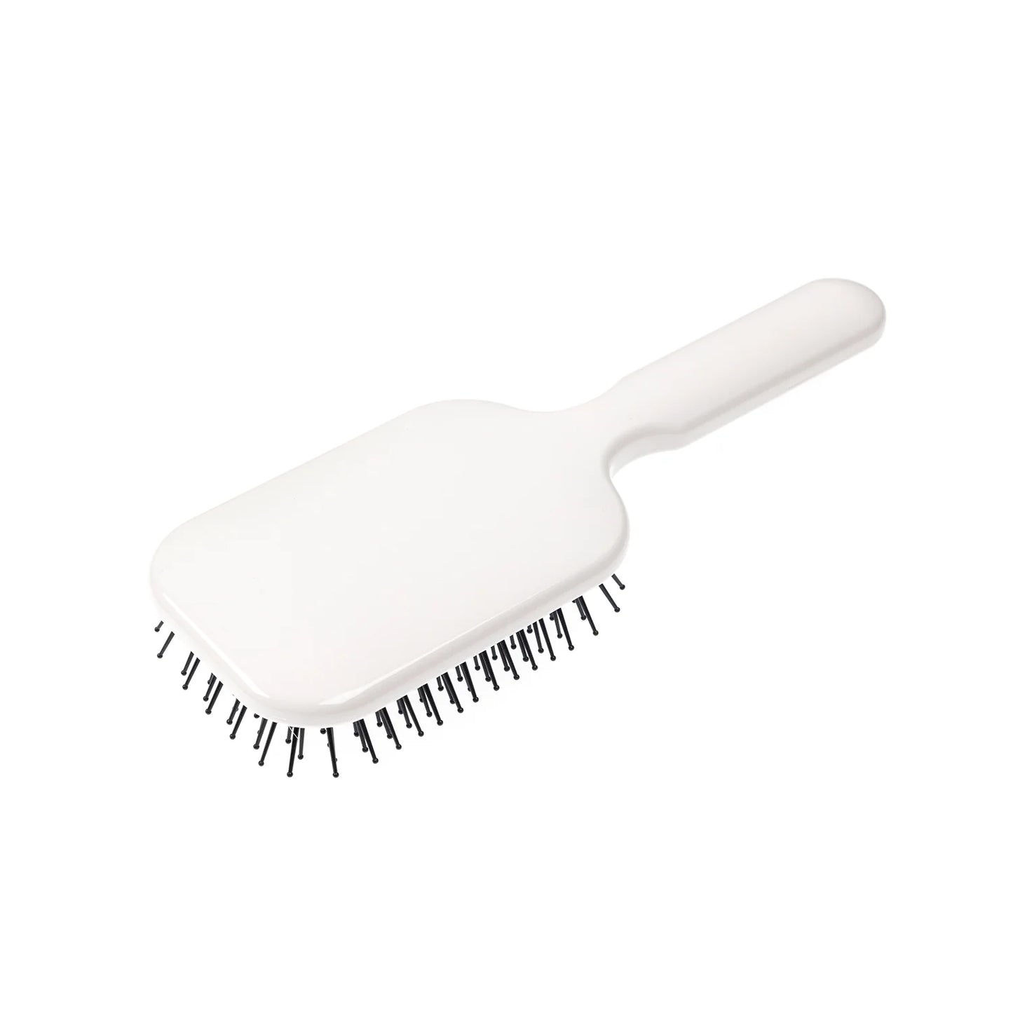 Professional Pneumatic Hair Brush with Wood Pins. Rectangular Large WHITE