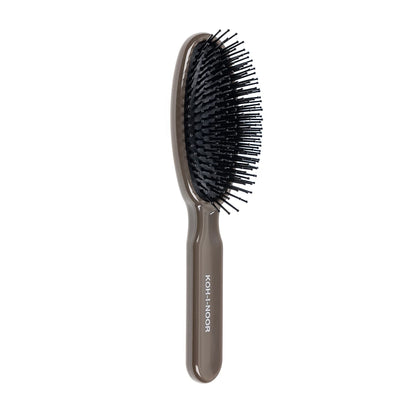 Professional Oval Large Pneumatic Hair Brush With Plastic Pins GREY