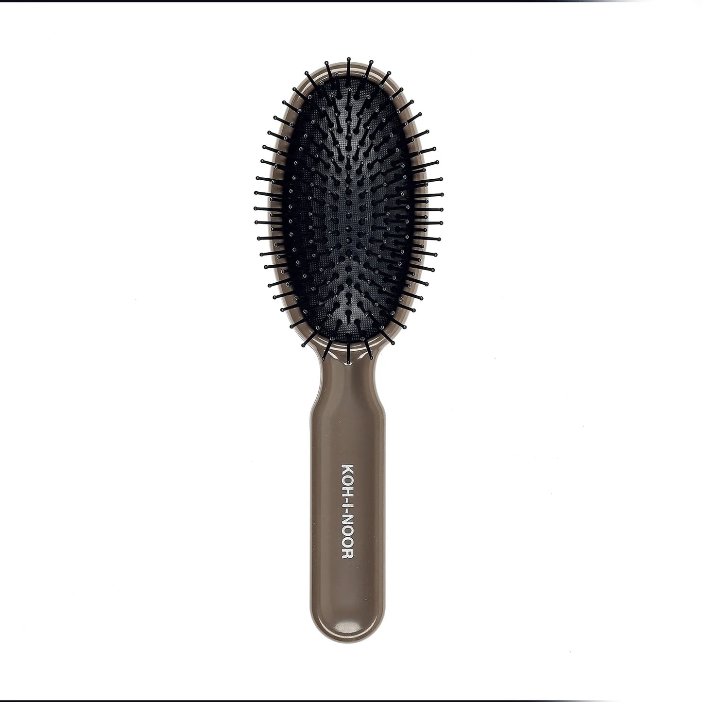 Professional Oval Large Pneumatic Hair Brush With Plastic Pins GREY