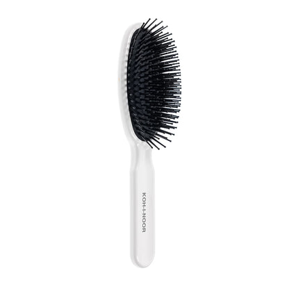Professional Oval Large Pneumatic Hair Brush With Plastic Pins WHITE