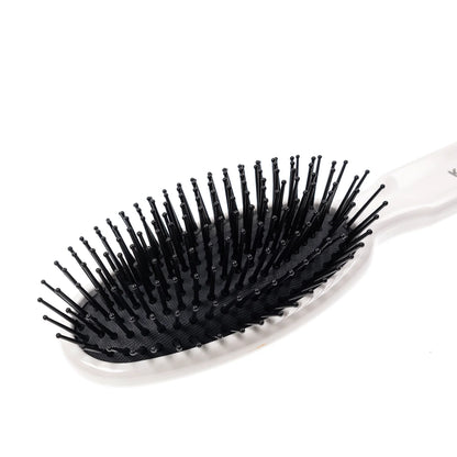 Professional Oval Large Pneumatic Hair Brush With Plastic Pins WHITE