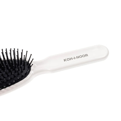 Professional Oval Large Pneumatic Hair Brush With Plastic Pins WHITE