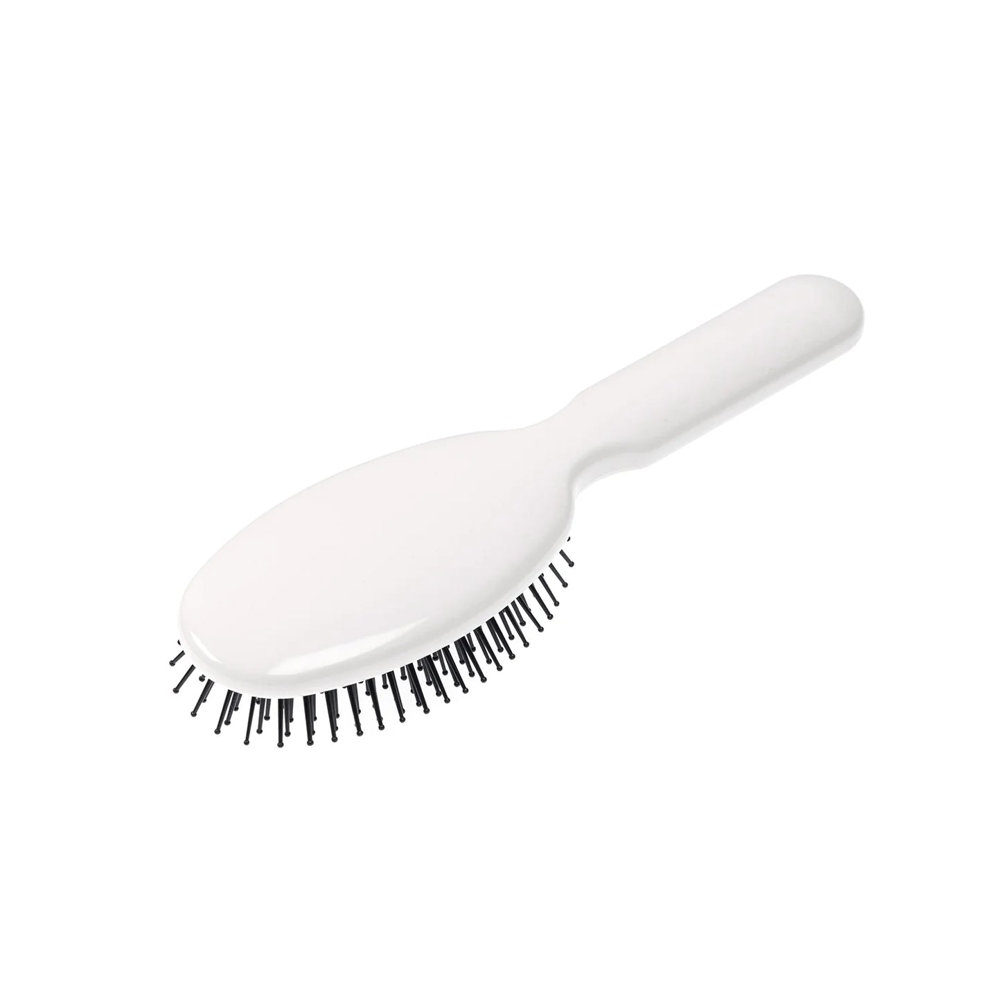 Professional Oval Large Pneumatic Hair Brush With Plastic Pins WHITE