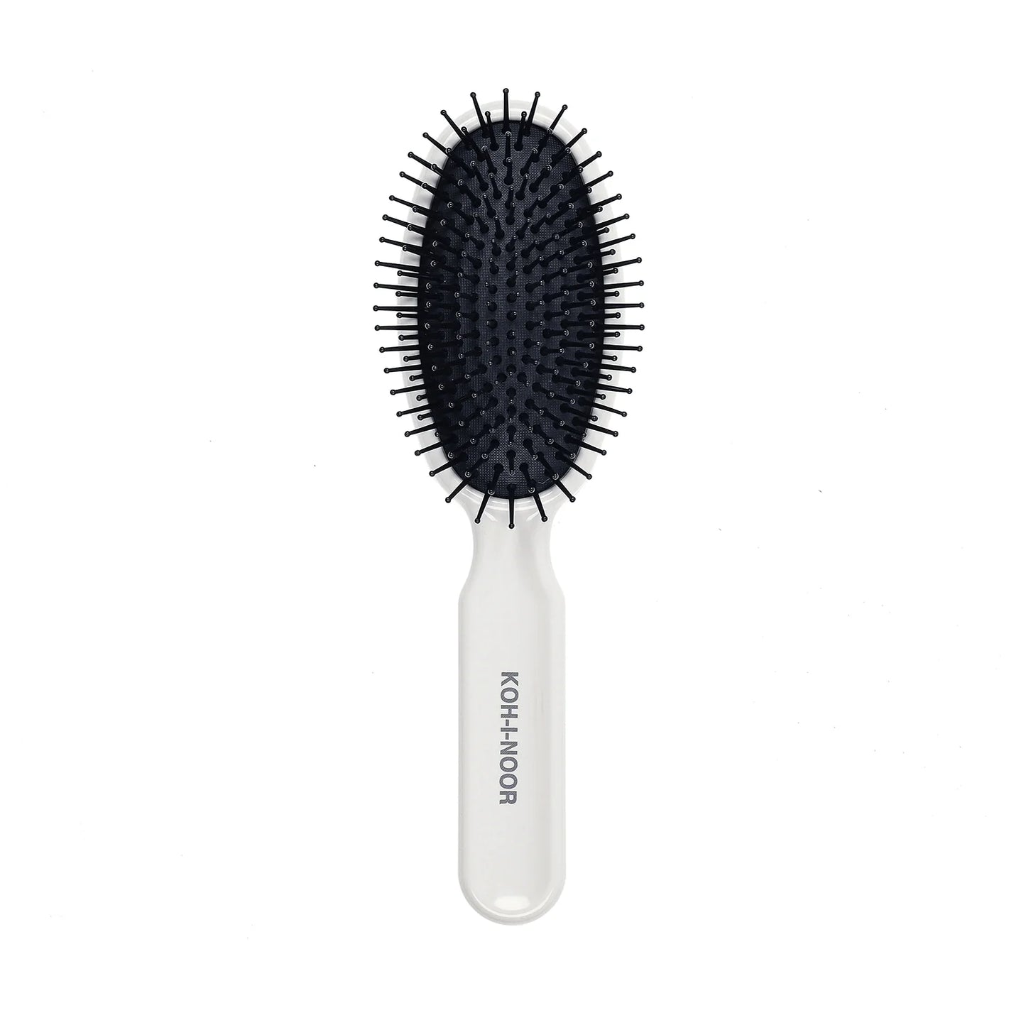 Professional Oval Large Pneumatic Hair Brush With Plastic Pins WHITE