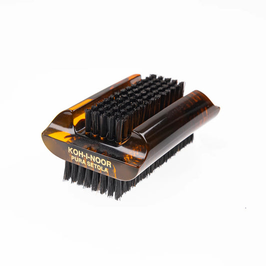 Tortoiseshell Double Nail Brush Boar Bristle