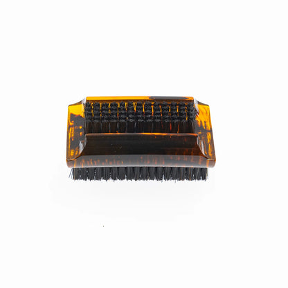 Tortoiseshell Double Nail Brush Boar Bristle