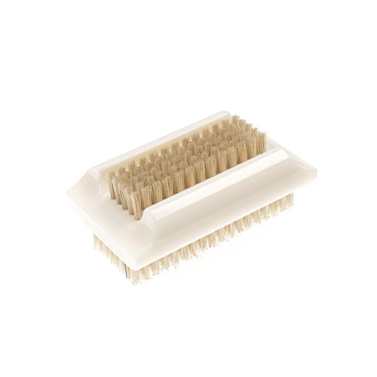 Professional Double Nail Brush Boar Bristle WHITE