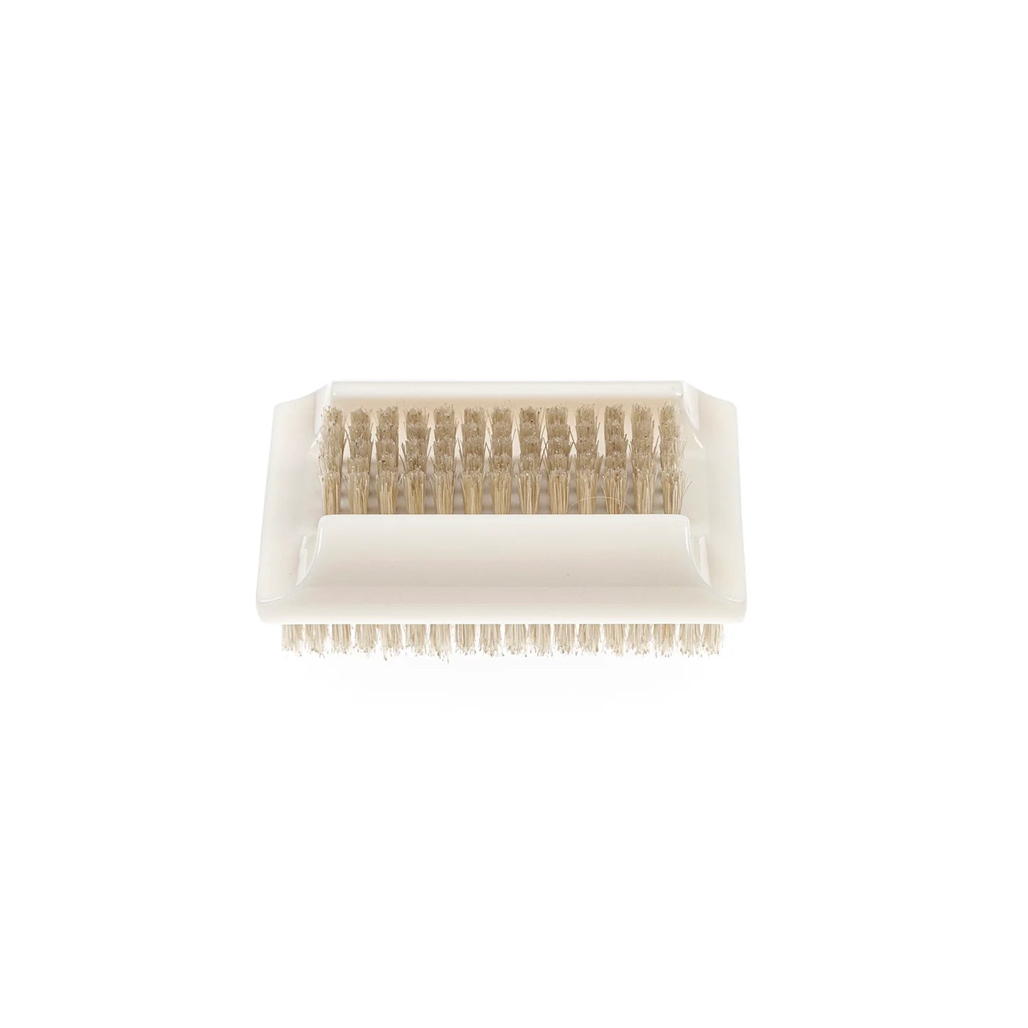 Professional Double Nail Brush Boar Bristle WHITE