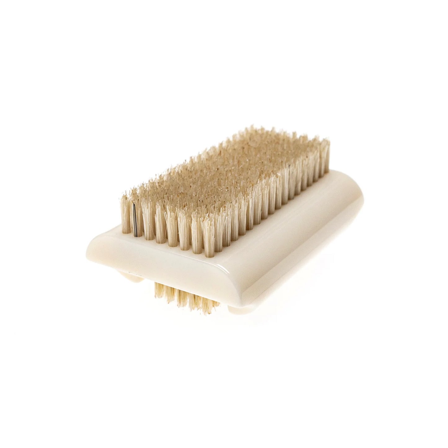 Professional Double Nail Brush Boar Bristle WHITE