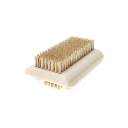 Professional Double Nail Brush Boar Bristle WHITE