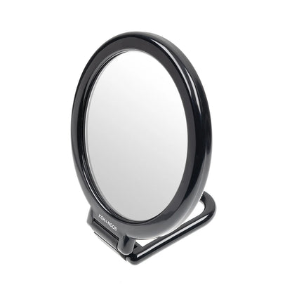 Double-Sided Mirror with Folding Handle x6 Magnification BLACK