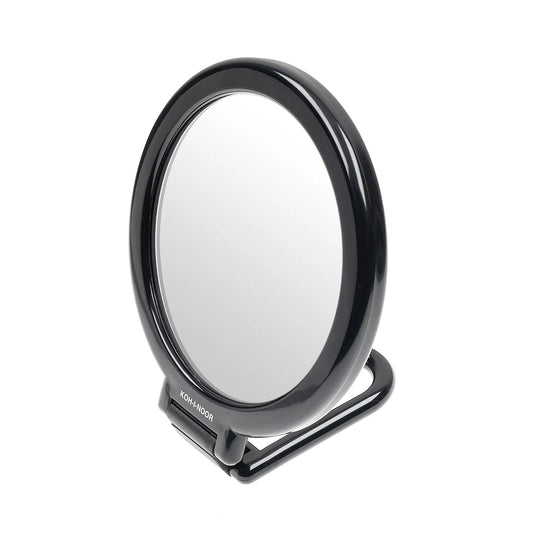 Double-Sided Mirror with Folding Handle x6 Magnification BLACK