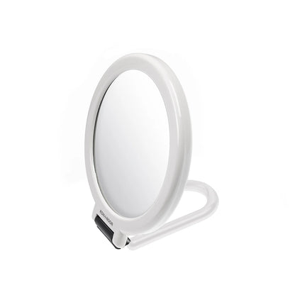 Double-Sided Mirror with Folding Handle x6 Magnification WHITE