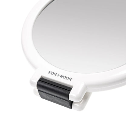 Double-Sided Mirror with Folding Handle x6 Magnification WHITE